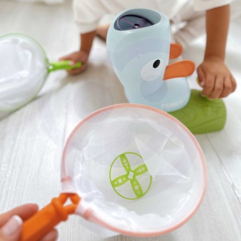 GRA ZRĘCZNOŚCIOWA ZŁAP FRISBEE WYRZUTNIA DYSKÓW DLA DZIECI EDUKACYJNA