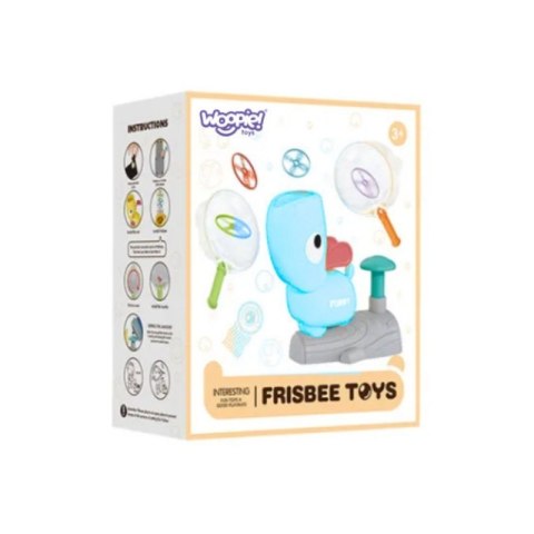 GRA ZRĘCZNOŚCIOWA ZŁAP FRISBEE WYRZUTNIA DYSKÓW DLA DZIECI EDUKACYJNA