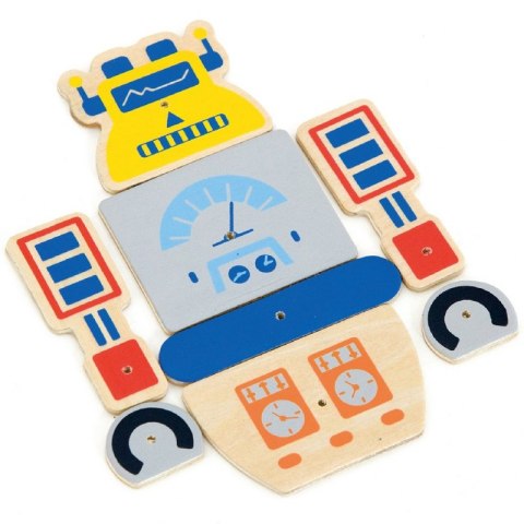DREWNIANA PRZYBIJANKA ROBOTY 45 ELEMENTÓW MONTESSORI KREATYWNE KOLOROWE