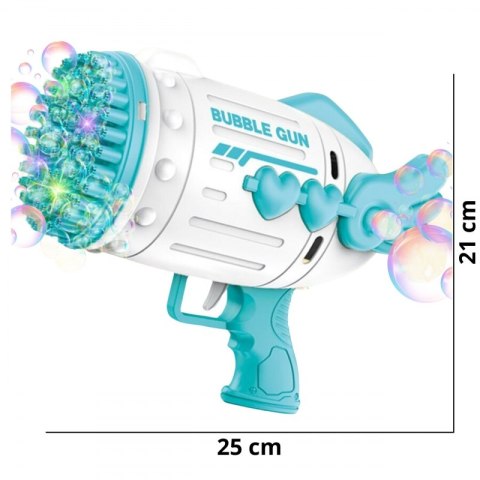 PISTOLET DO ROBIENIA BANIEK MYDLANYCH 91 OTWORÓW NIEBIESKI DLA DZIECI