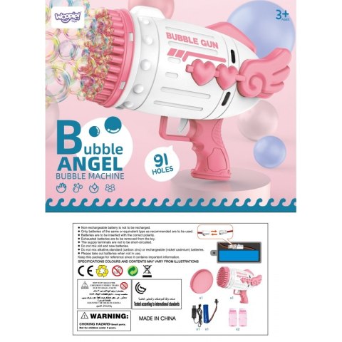 PISTOLET DO ROBIENIA BANIEK MYDLANYCH 91 OTWORÓW NIEBIESKI DLA DZIECI