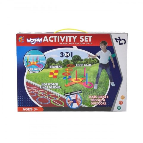 ZESTAW 3W1 SERSO GRA W KLASY CORNHOLE RZUT DO CELU WORECZKAMI EDUKACYJNA