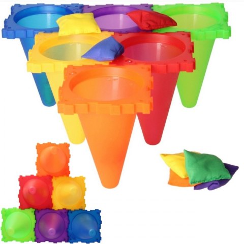 ZESTAW GRA OGRODOWA 3W1 RZUT DO CELU PACHOŁKI OBRĘCZE WORECZKI 30 EL