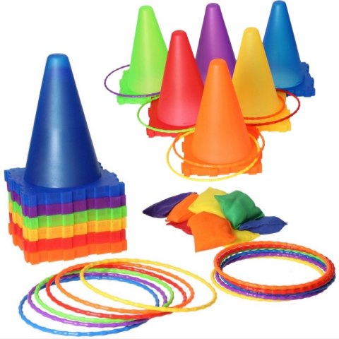 ZESTAW GRA OGRODOWA 3W1 RZUT DO CELU PACHOŁKI OBRĘCZE WORECZKI 30 EL