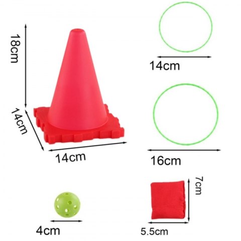 ZESTAW GRA OGRODOWA 3W1 RZUT DO CELU PACHOŁKI OBRĘCZE WORECZKI 30 EL