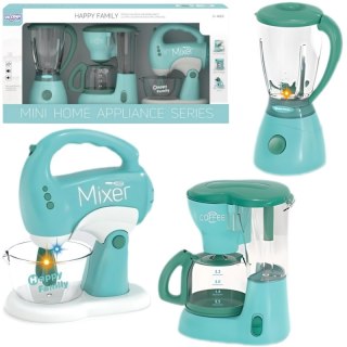 ZESTAW AGD DLA DZIECI 3W1 MIKSER BLENDER ROBOT KUCHENNY DŹWIĘK ŚWIATŁO WOOPIE