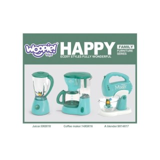 ZESTAW AGD DLA DZIECI 3W1 MIKSER BLENDER ROBOT KUCHENNY DŹWIĘK ŚWIATŁO WOOPIE