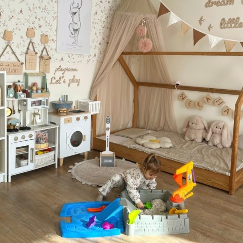 WOOPIE Przenośna Piaskownica Zamek Zamykana + 9 akc.