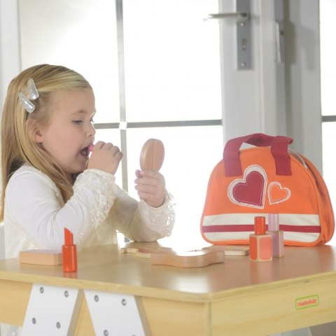 ZESTAW PIĘKNOŚCI DLA DZIEWCZYNKI DREWNIANE STUDIO PIĘKNOŚCI W TOREBCE MASTERKIDZ