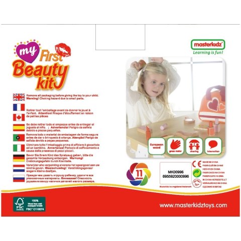 ZESTAW PIĘKNOŚCI DLA DZIEWCZYNKI DREWNIANE STUDIO PIĘKNOŚCI W TOREBCE MASTERKIDZ