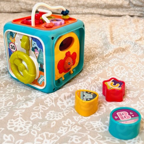 INTERAKTYWNA KOSTKA SENSORYCZNA EDUKACYJNA DLA DZIECI MONTESSORI SORTER