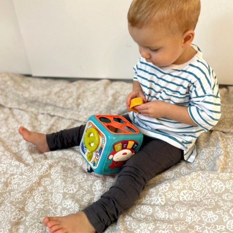 INTERAKTYWNA KOSTKA SENSORYCZNA EDUKACYJNA DLA DZIECI MONTESSORI SORTER