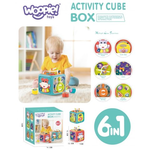 INTERAKTYWNA KOSTKA SENSORYCZNA EDUKACYJNA DLA DZIECI MONTESSORI SORTER