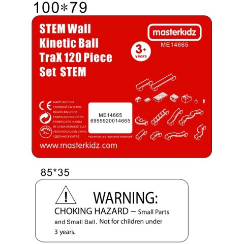 MASTERKIDZ Zestaw Konstrukcyjny Tor dla Piłek Tablica STEM 120elementów