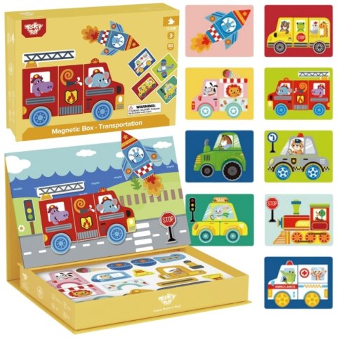 UKŁADANKA EDUKACYJNA MONTESSORI MAGNETYCZNE PUDEŁKO DLA DZIECI 80 EL TRWAŁE