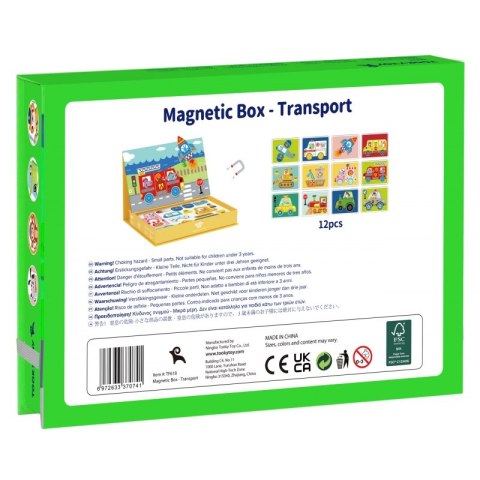 UKŁADANKA EDUKACYJNA MONTESSORI MAGNETYCZNE PUDEŁKO DLA DZIECI 80 EL TRWAŁE