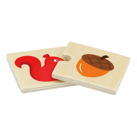 VIGA Drewniane Puzzle Nakarm Zwierzątko Co jedzą Zwierzęta Układanka