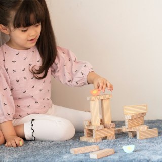 CLASSIC WORLD Drewniana Gra Edukacyjna Chwiejąca się Wieża Układanie Klocków 23el.