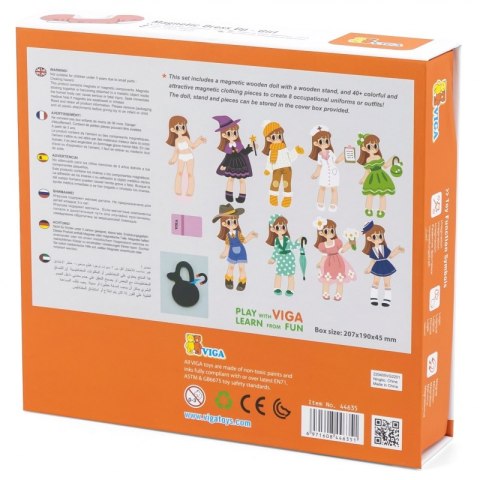 VIGA Drewniana Układanka Magnetyczna Ubieranka Edukacyjna VIGA Drewniana Układanka Magnetyczna Ubieranka Edukacyjna