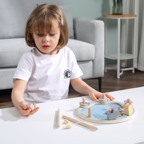 DREWNIANA GRA ZRĘCZNOŚCIOWA ŁOWIENIE RYBEK EDUKACYJNE KREATYWNE KOLOROWE