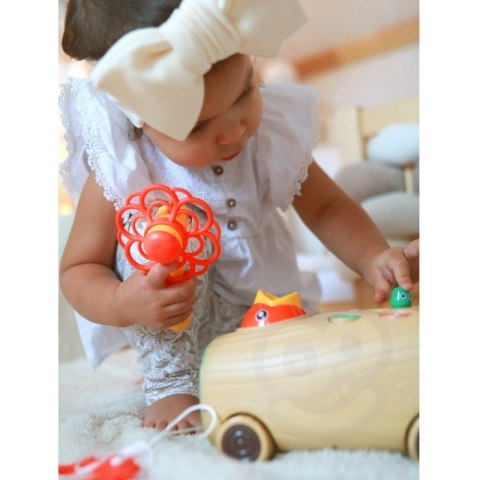 GRA ZRĘCZNOŚCIOWA DZIĘCIOŁ WBIJAK ROBAKÓW 3W1 WÓZEK CIĄGACZ DLA NIEMOWLĄT