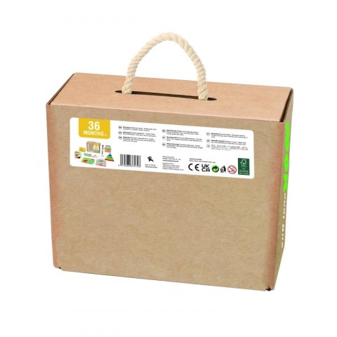 Tooky Toy Edukacyjne Pudełko Montessori Układanka Liczydło Tablica Pogody 6w1 od 3 Lat