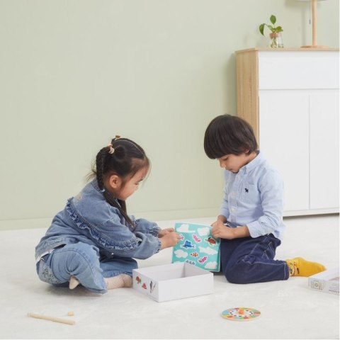 GRA ZESTAW MAGNETYCZNY DO ŁOWIENIA RYBEK EDUKACYJNY UKŁADANKA SZNUROWANKA