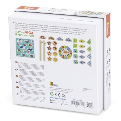 GRA ZESTAW MAGNETYCZNY DO ŁOWIENIA RYBEK EDUKACYJNY UKŁADANKA SZNUROWANKA