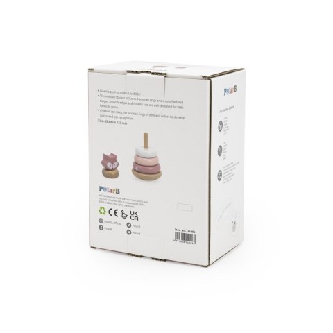 VIGA PolarB Drewniana Piramidka Edukacyjna - Lisek