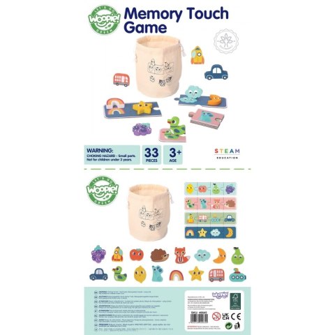 UKŁADANKA SENSORYCZNA MEMORY KSZTAŁTY FSC EDUKACYJNE DREWNIANE ROZWOJOWE