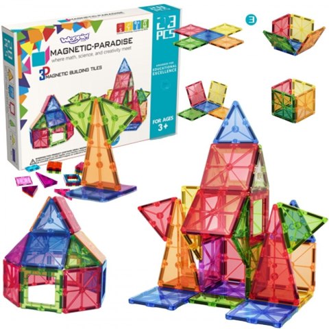 MAGNETYCZNE KLOCKI KONSTRUKCYJNE MONTESSORI 3D ROZWOJOWE KREATYWNE KOLOROWE