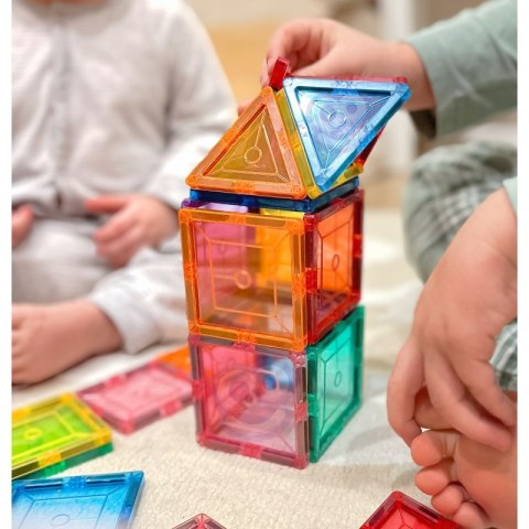 MAGNETYCZNE KLOCKI KONSTRUKCYJNE MONTESSORI 3D ROZWOJOWE KREATYWNE KOLOROWE