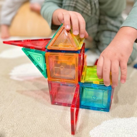 MAGNETYCZNE KLOCKI KONSTRUKCYJNE MONTESSORI 3D ROZWOJOWE KREATYWNE KOLOROWE