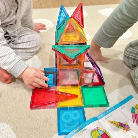 MAGNETYCZNE KLOCKI KONSTRUKCYJNE MONTESSORI 3D ROZWOJOWE KREATYWNE KOLOROWE