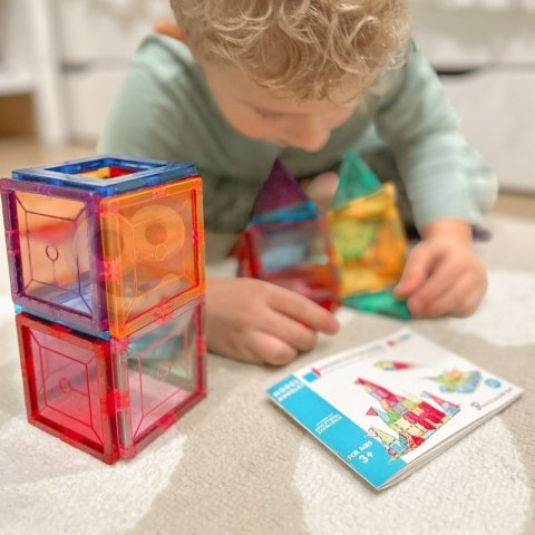 MAGNETYCZNE KLOCKI KONSTRUKCYJNE MONTESSORI 3D ROZWOJOWE KREATYWNE KOLOROWE