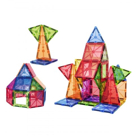 MAGNETYCZNE KLOCKI KONSTRUKCYJNE MONTESSORI 3D ROZWOJOWE KREATYWNE KOLOROWE