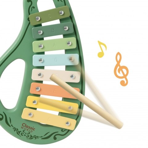 CLASSIC WORLD Drewniany Zestaw Instrumentów Muzycznych Flet Tamburyn Kastaniet Cymbałki CLASSIC WORLD Drewniany Zestaw Instrumentów Muzycznych Flet Tamburyn Kastaniet Cymbałki