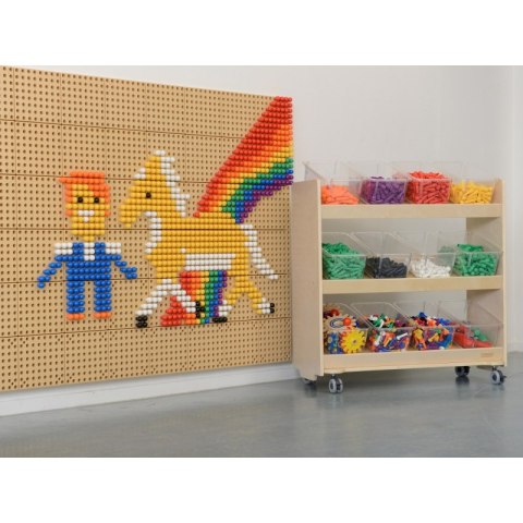 MASTERKIDZ Regał na Kółka - 3 Półki Na Akcesoria Do Tablicy STEM 800H x 800L