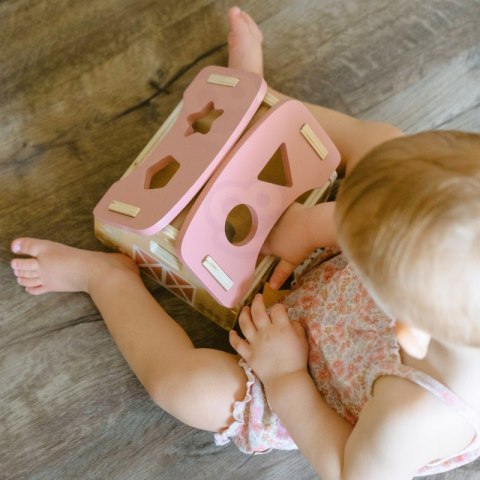 WOOPIE GREEN Drewniana Farma Sorter Kształtów i Kolorów 13 el.