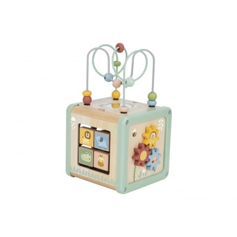 WOOPIE GREEN Drewniana Kostka Aktywności Multifunkcyjna Edukacyjna Sorter