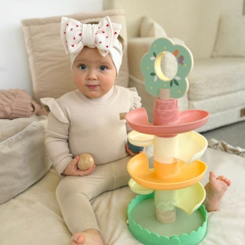 WOOPIE GREEN Drewniany Kulodrom Tor Kulkowy Sensoryczny Edukacyjny 6 el.