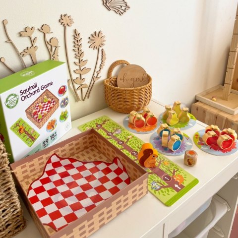 WIEWIÓRKA W SADZIE GRA PLANSZOWA RODZINNA DLA DZIECI FSC EDUKACYJNA