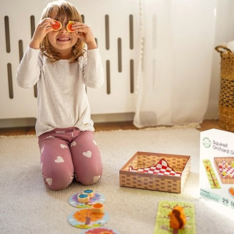 WIEWIÓRKA W SADZIE GRA PLANSZOWA RODZINNA DLA DZIECI FSC EDUKACYJNA