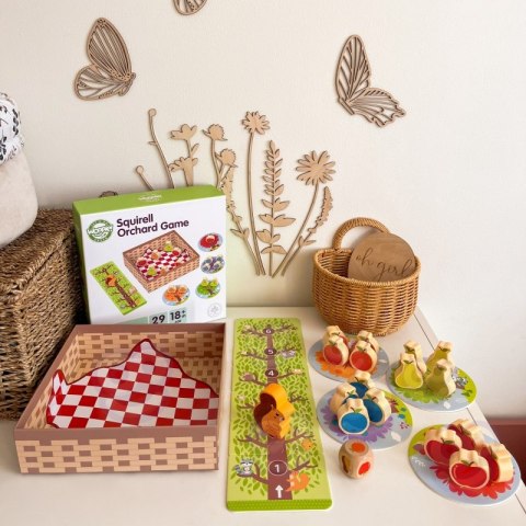 WIEWIÓRKA W SADZIE GRA PLANSZOWA RODZINNA DLA DZIECI FSC EDUKACYJNA