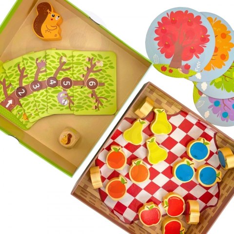 WIEWIÓRKA W SADZIE GRA PLANSZOWA RODZINNA DLA DZIECI FSC EDUKACYJNA