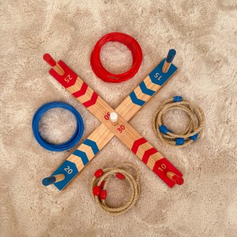 TOOKY TOY Drewniana Gra Fun Serso Zręcznościowa Ring Cross