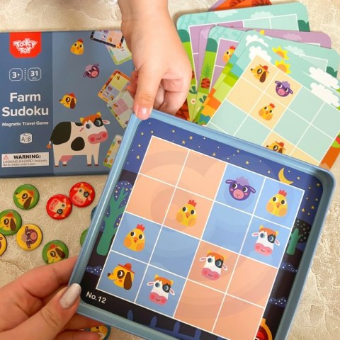 GRA SUDOKU DLA DZIECI WERSJA FARMA EDUKACYJNE KREATYWNE KONCENTRACJA