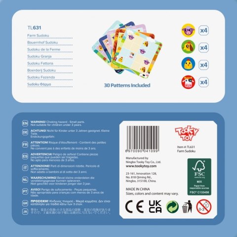 GRA SUDOKU DLA DZIECI WERSJA FARMA EDUKACYJNE KREATYWNE KONCENTRACJA