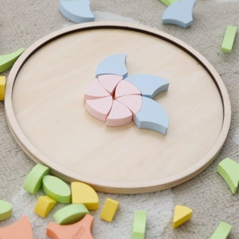 PASTELOWA MANDALA UKŁADANKA MONTESSORI MOZAIKA KWIATY EDUKACYJNE KREATYWNE