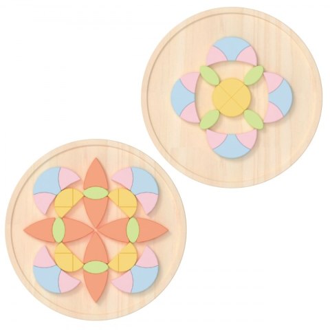 PASTELOWA MANDALA UKŁADANKA MONTESSORI MOZAIKA KWIATY EDUKACYJNE KREATYWNE